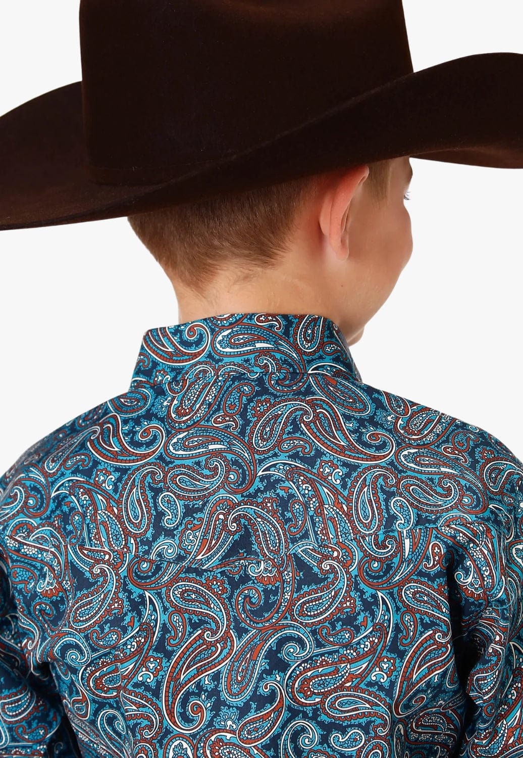 Roper CLOTHING-Boys Long Sleeve Shirts Roper Boys Amarillo Collection Long Sleeve Shirt