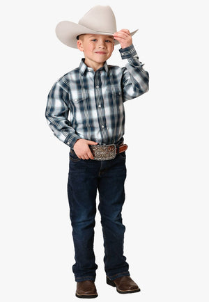 Roper CLOTHING-Boys Long Sleeve Shirts Roper Boys Amarillo Collection Long Sleeve Shirt