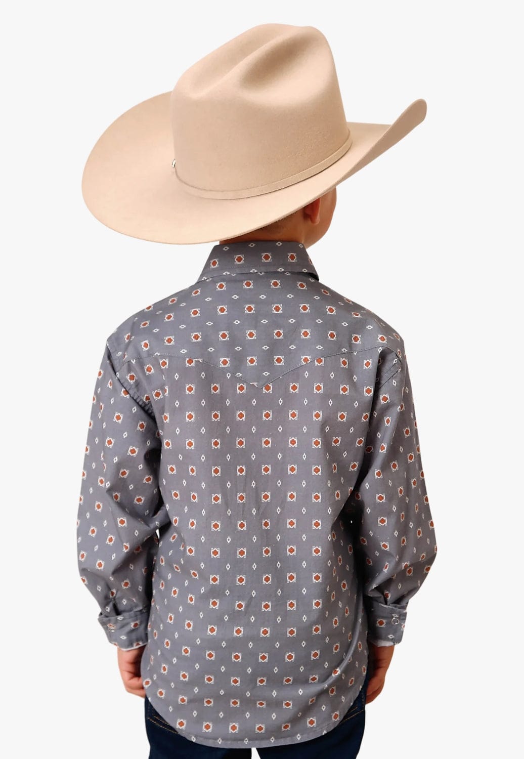 Roper CLOTHING-Boys Long Sleeve Shirts Roper Boys West Made Collection Long Sleeve Shirt