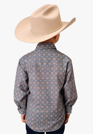 Roper CLOTHING-Boys Long Sleeve Shirts Roper Boys West Made Collection Long Sleeve Shirt
