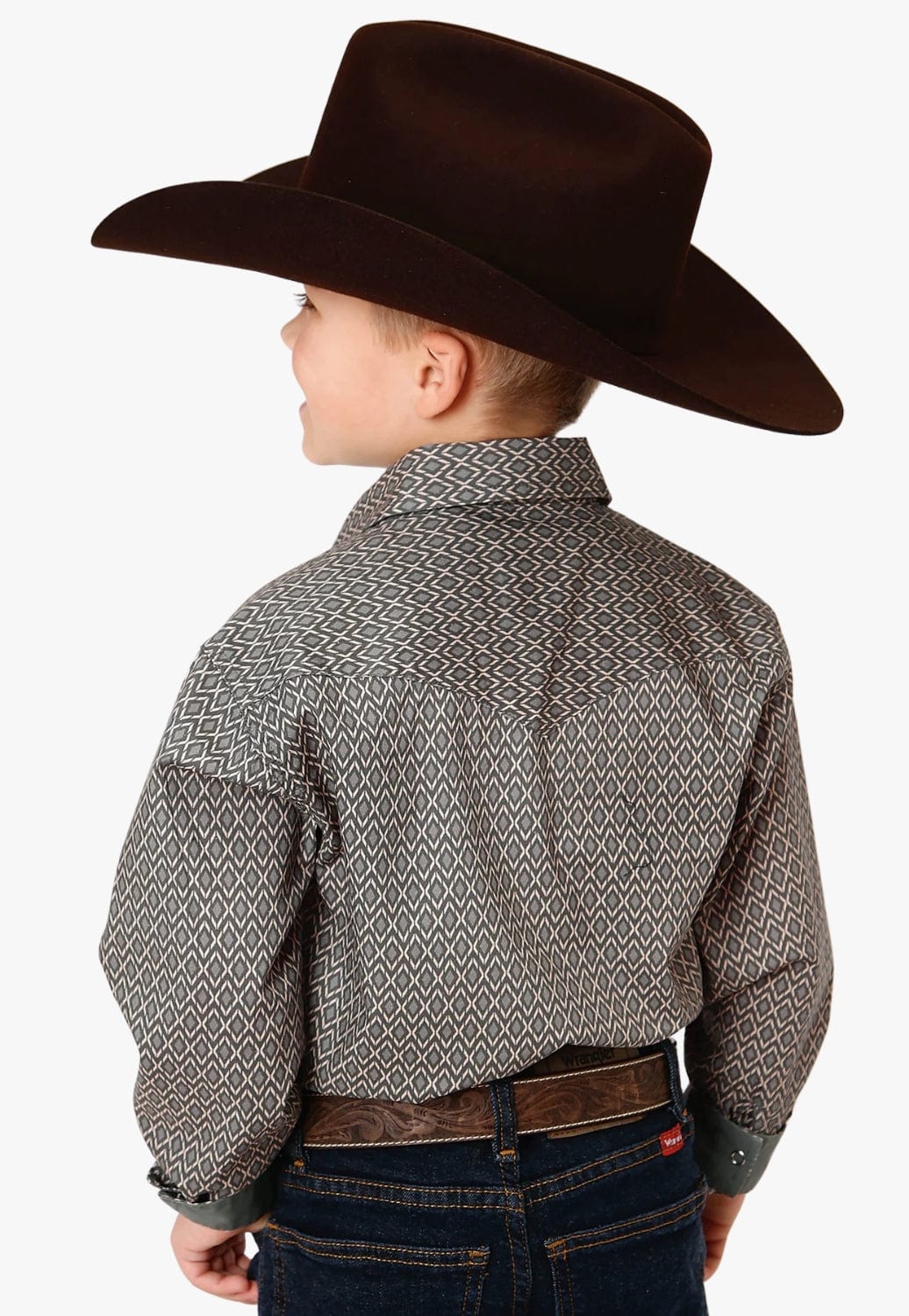 Roper CLOTHING-Boys Long Sleeve Shirts Roper Boys West Made Collection Long Sleeve Shirt
