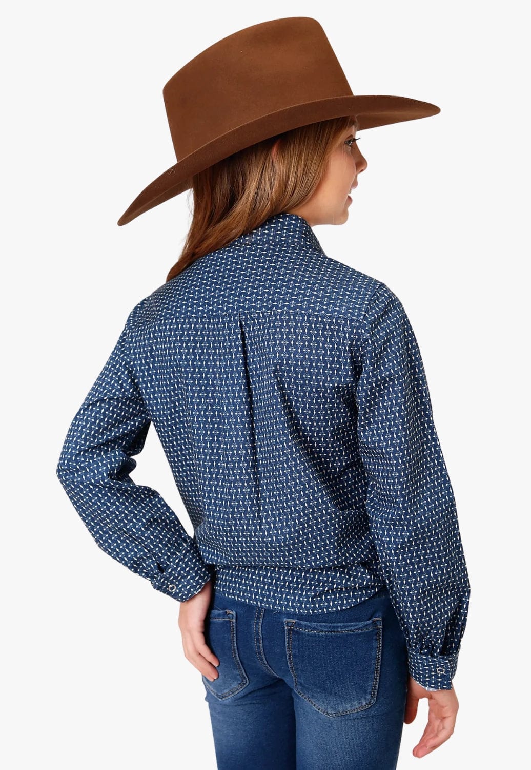 Roper CLOTHING-Girls Long Sleeve Shirts Roper Girls West Made Collection Long Sleeve Shirt