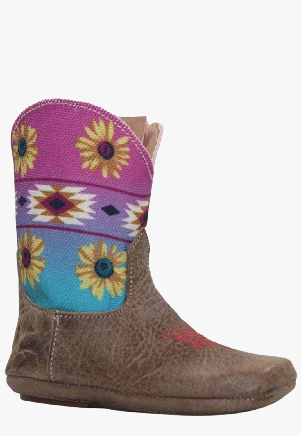 Roper FOOTWEAR - Infants Roper Infant Cowbaby Diasy Top Boot
