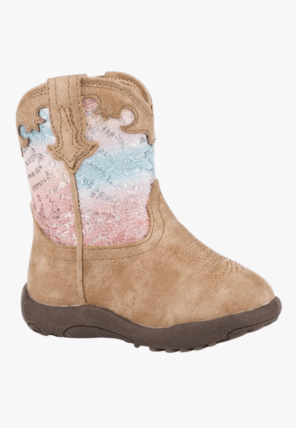 Roper FOOTWEAR - Infants Roper Infant Cowbaby Glitter Lace Top Boot