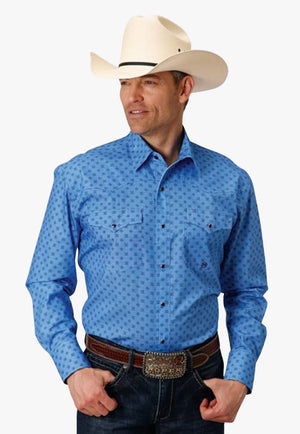 Roper CLOTHING-Mens Long Sleeve Shirts Roper Mens Amarillo Collection Long Sleeve Shirt