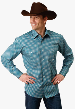 Roper CLOTHING-Mens Long Sleeve Shirts Roper Mens Amarillo Collection Long Sleeve Shirt