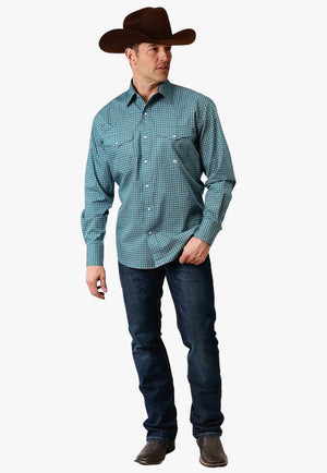 Roper CLOTHING-Mens Long Sleeve Shirts Roper Mens Amarillo Collection Long Sleeve Shirt