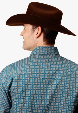Roper CLOTHING-Mens Long Sleeve Shirts Roper Mens Amarillo Collection Long Sleeve Shirt