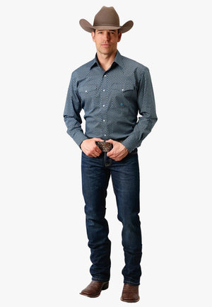 Roper CLOTHING-Mens Long Sleeve Shirts Roper Mens Amarillo Collection Long Sleeve Shirt