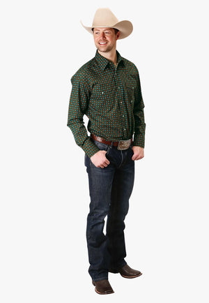 Roper CLOTHING-Mens Long Sleeve Shirts Roper Mens Amarillo Collection Long Sleeve Shirt