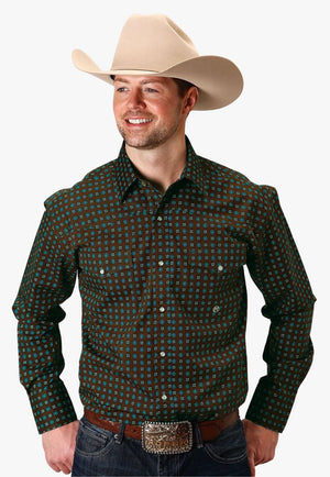 Roper CLOTHING-Mens Long Sleeve Shirts Roper Mens Amarillo Collection Long Sleeve Shirt
