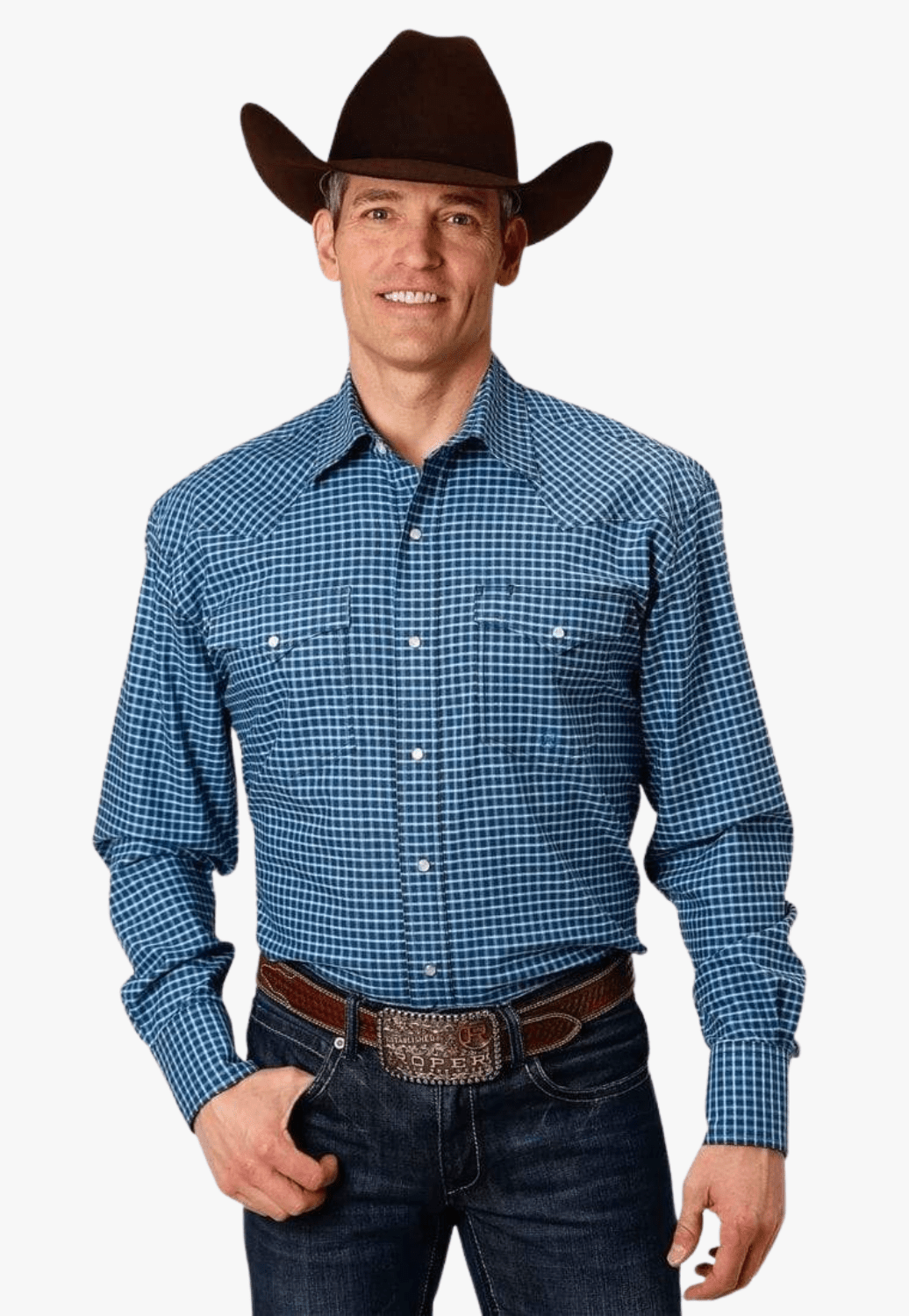 Roper CLOTHING-Mens Long Sleeve Shirts Roper Mens Amarillo Long Sleeve Shirt