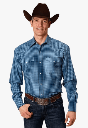 Roper CLOTHING-Mens Long Sleeve Shirts Roper Mens Amarillo Long Sleeve Shirt