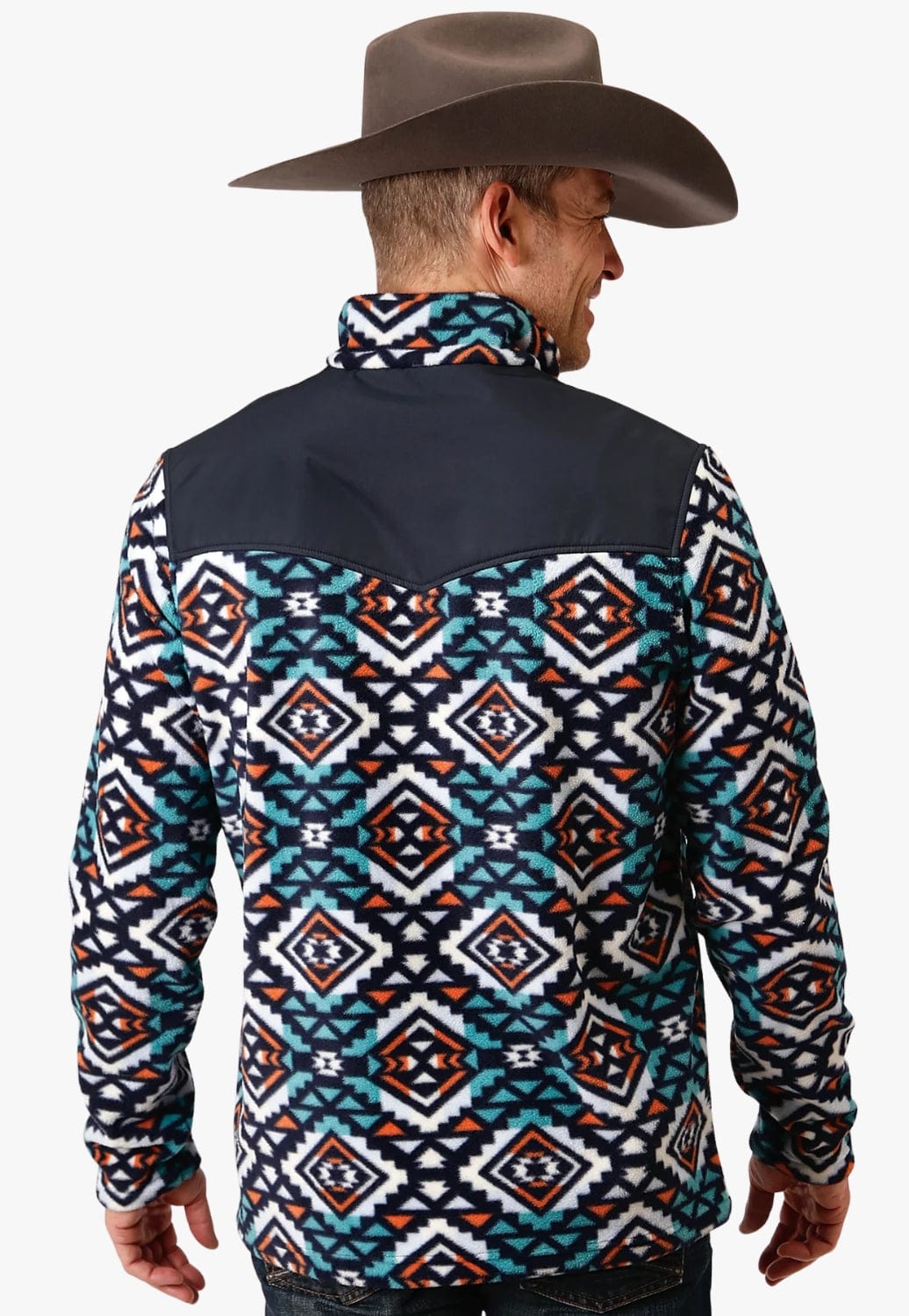 Roper CLOTHING-MensWinterTops Roper Mens Aztec Fleece Pullover