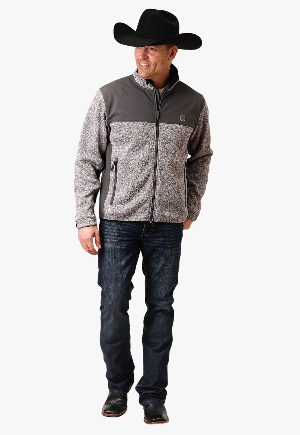 Roper CLOTHING-MensWinterTops Roper Mens Knit Fleece Jacket