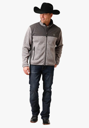 Roper CLOTHING-MensWinterTops Roper Mens Knit Fleece Jacket