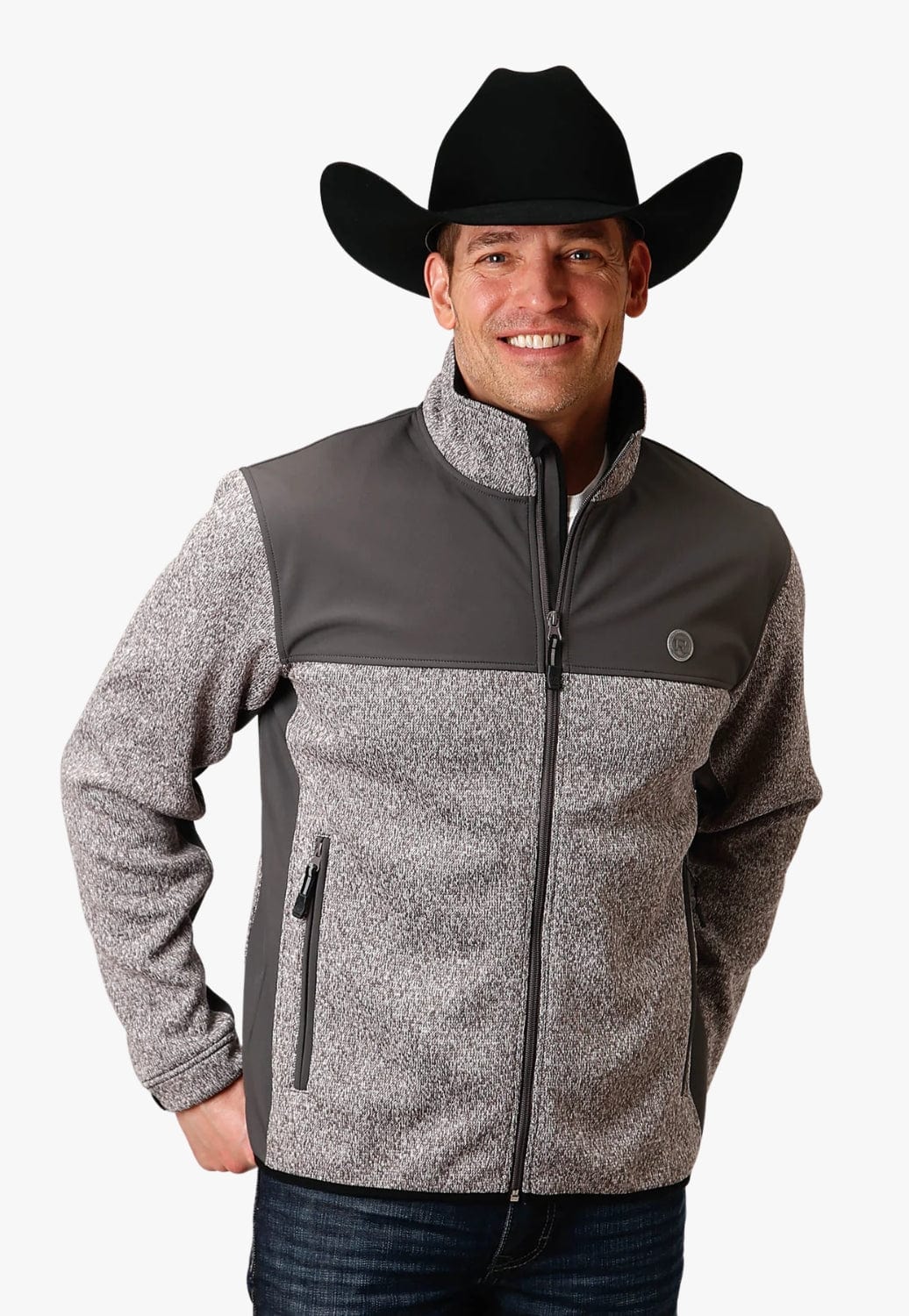Roper CLOTHING-MensWinterTops Roper Mens Knit Fleece Jacket
