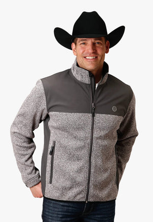 Roper CLOTHING-MensWinterTops Roper Mens Knit Fleece Jacket