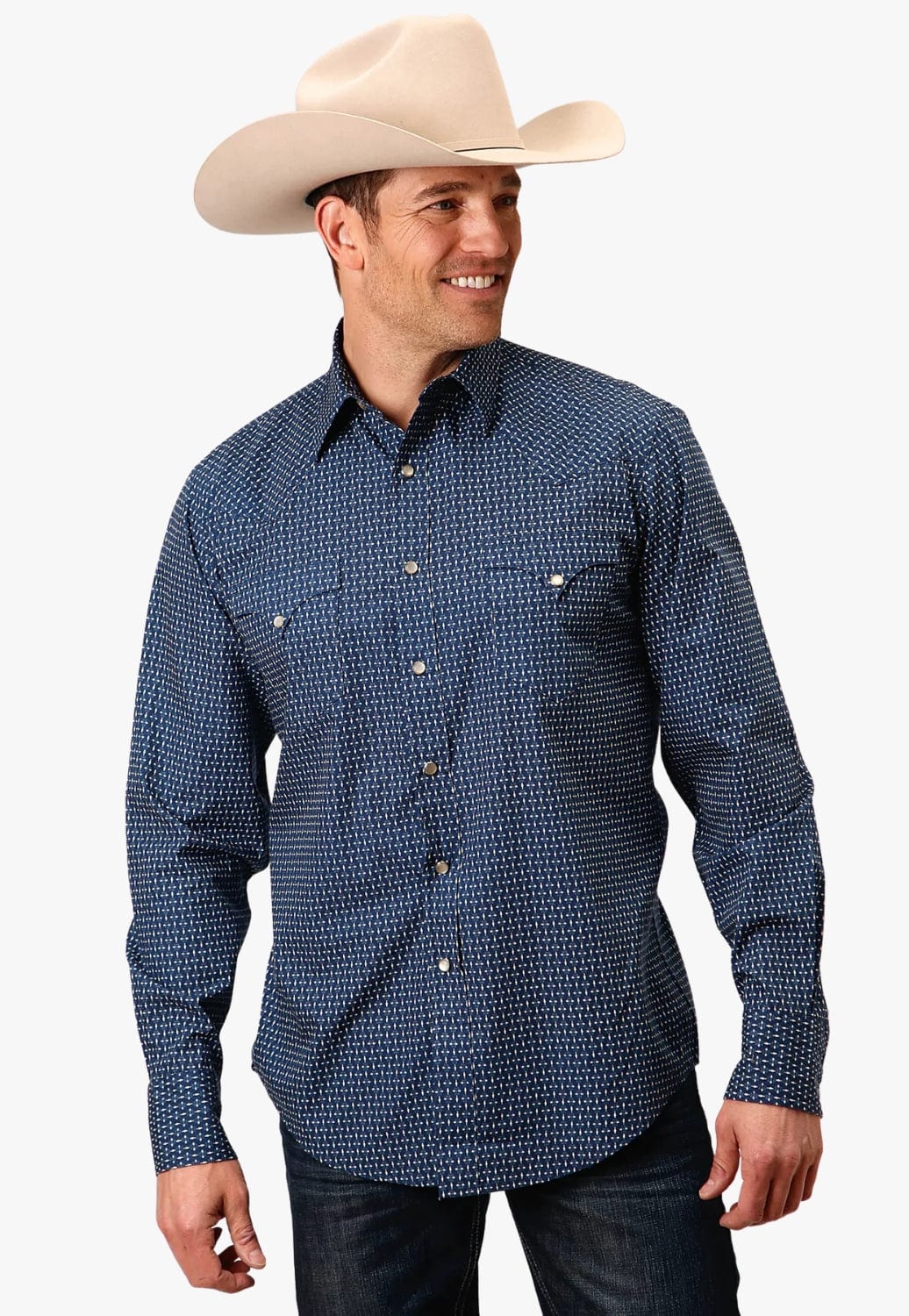 Roper CLOTHING-Mens Long Sleeve Shirts Roper Mens West Made Collection Long Sleeve Shirt