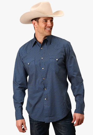 Roper CLOTHING-Mens Long Sleeve Shirts Roper Mens West Made Collection Long Sleeve Shirt