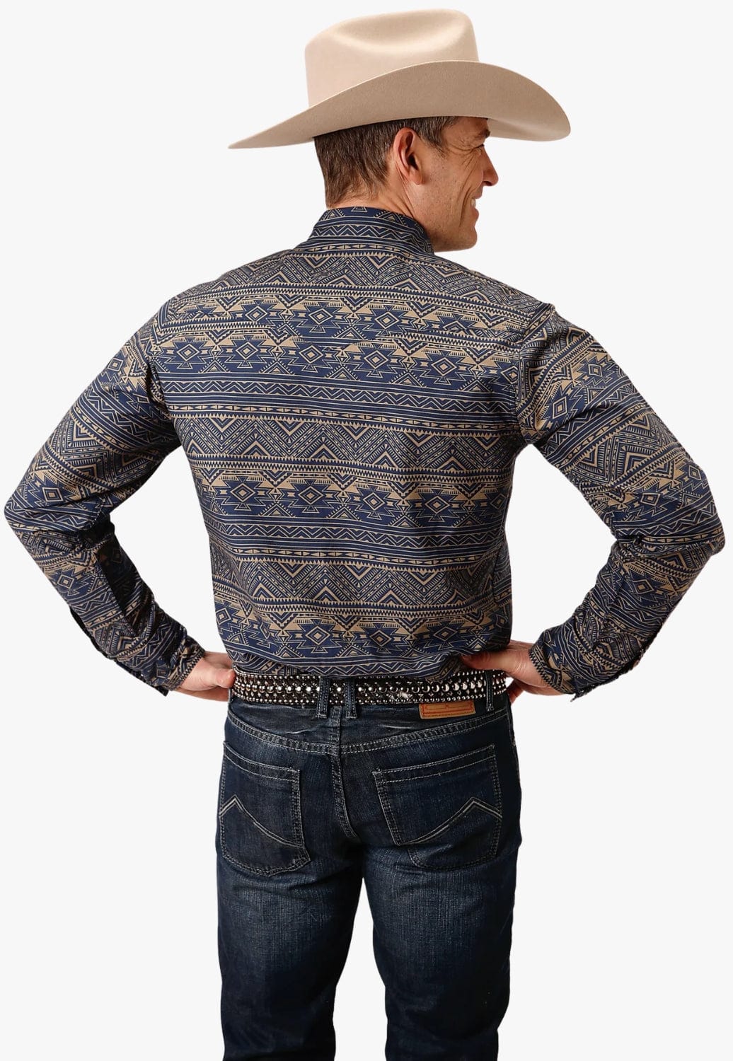Roper CLOTHING-Mens Long Sleeve Shirts Roper Mens West Made Collection Long Sleeve Shirt