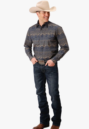 Roper CLOTHING-Mens Long Sleeve Shirts Roper Mens West Made Collection Long Sleeve Shirt
