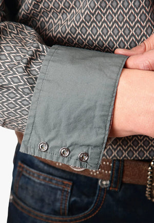 Roper CLOTHING-Mens Long Sleeve Shirts Roper Mens West Made Collection Long Sleeve Shirt