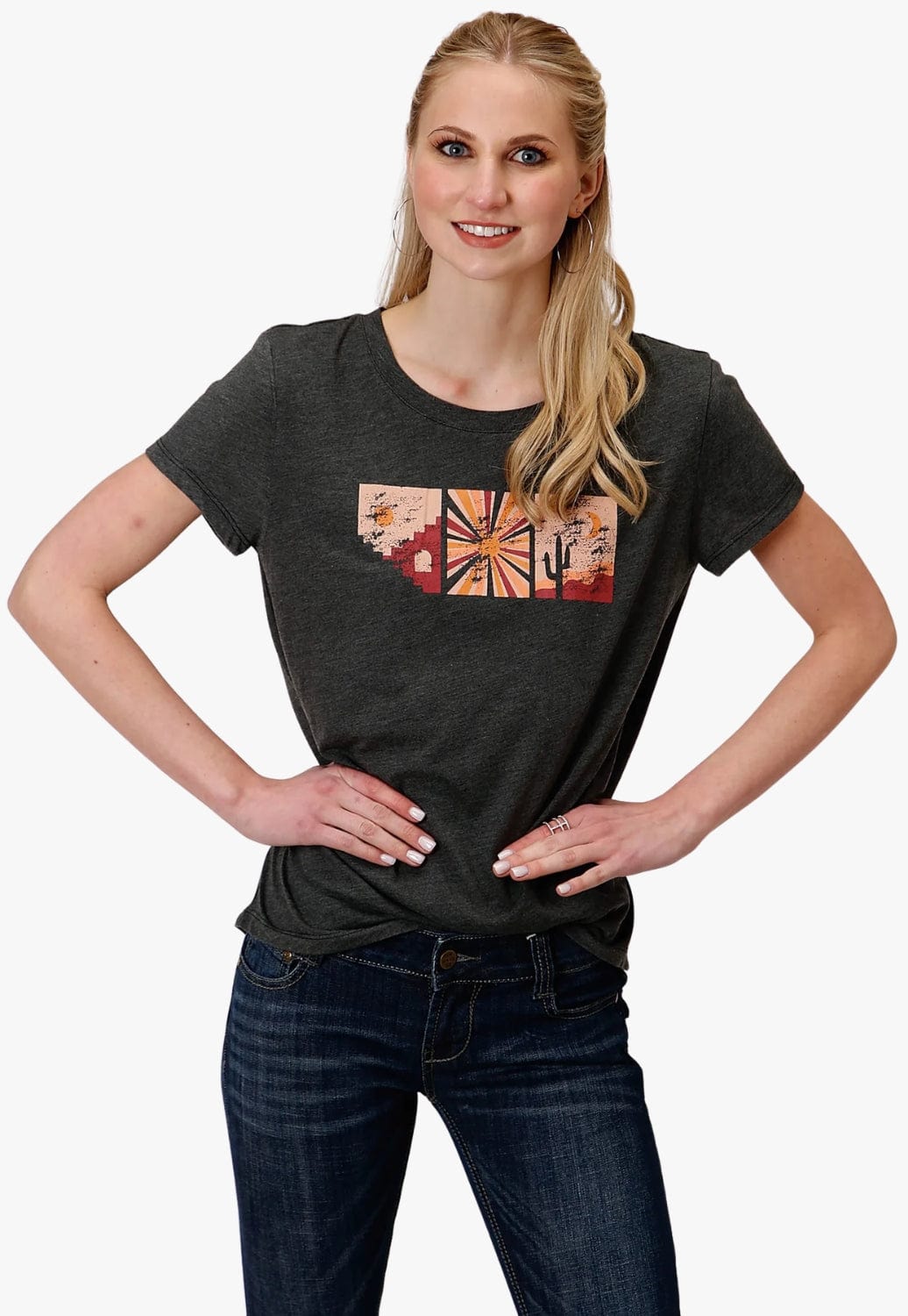 Roper CLOTHING-WomensT-Shirts Roper Womens Five Star Collection T-Shirt
