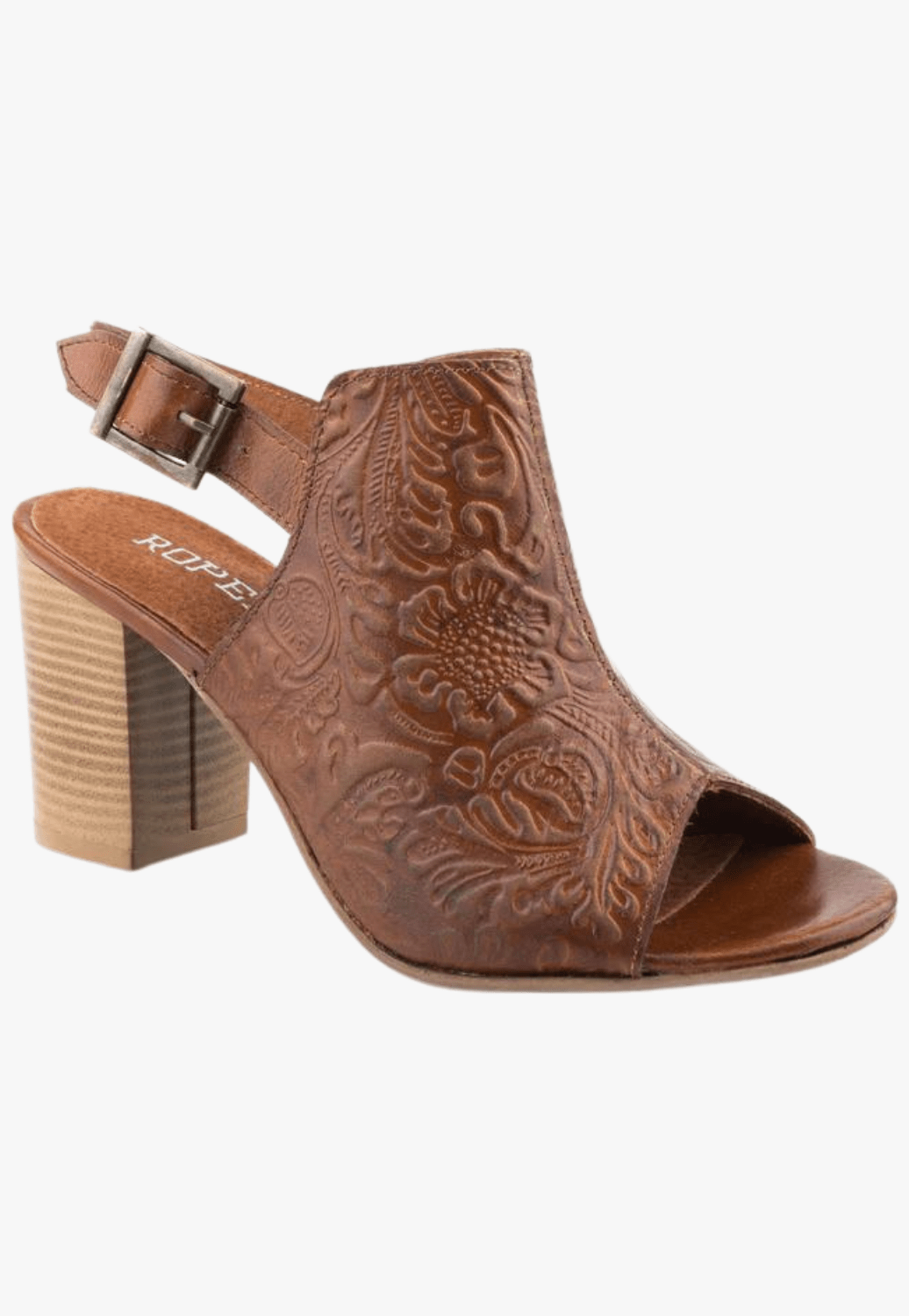 Roper FOOTWEAR - Womens Heels Roper Womens Mika II Embossed Leather Heels
