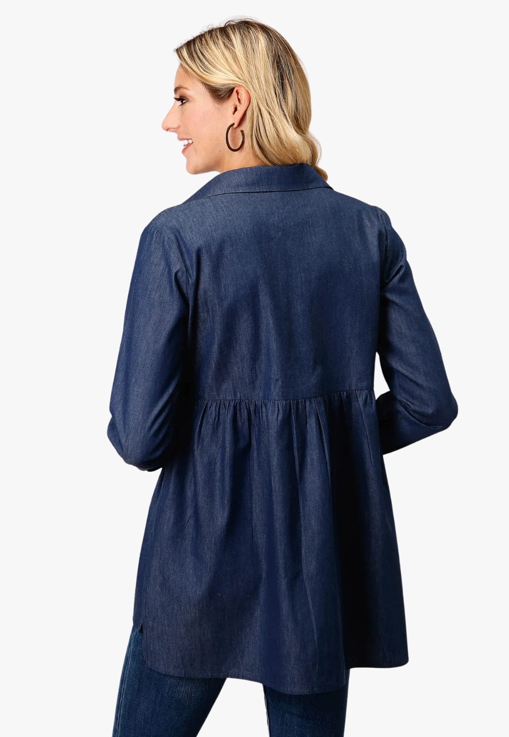 Roper CLOTHING-Womens Dress Tops / Shirts Roper Womens Studio West Collection Long Sleeve Tunic Top