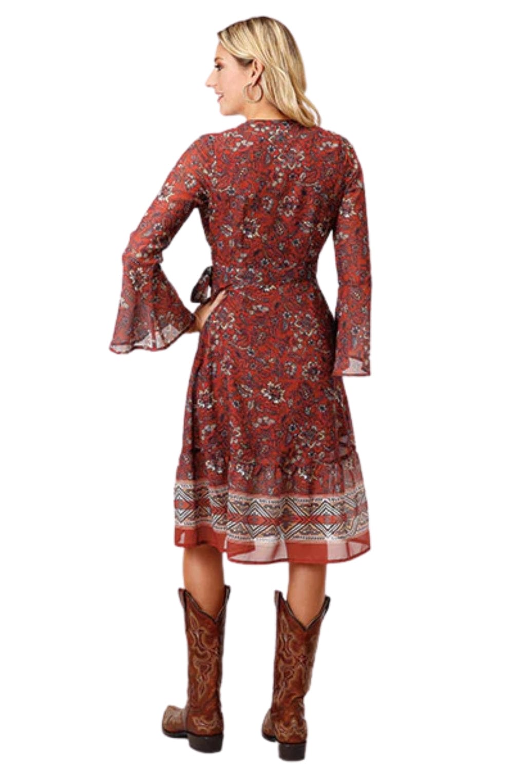 Roper CLOTHING-Womens Dresses Roper Womens Studio West Long Sleeve Dress
