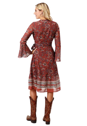 Roper CLOTHING-Womens Dresses Roper Womens Studio West Long Sleeve Dress