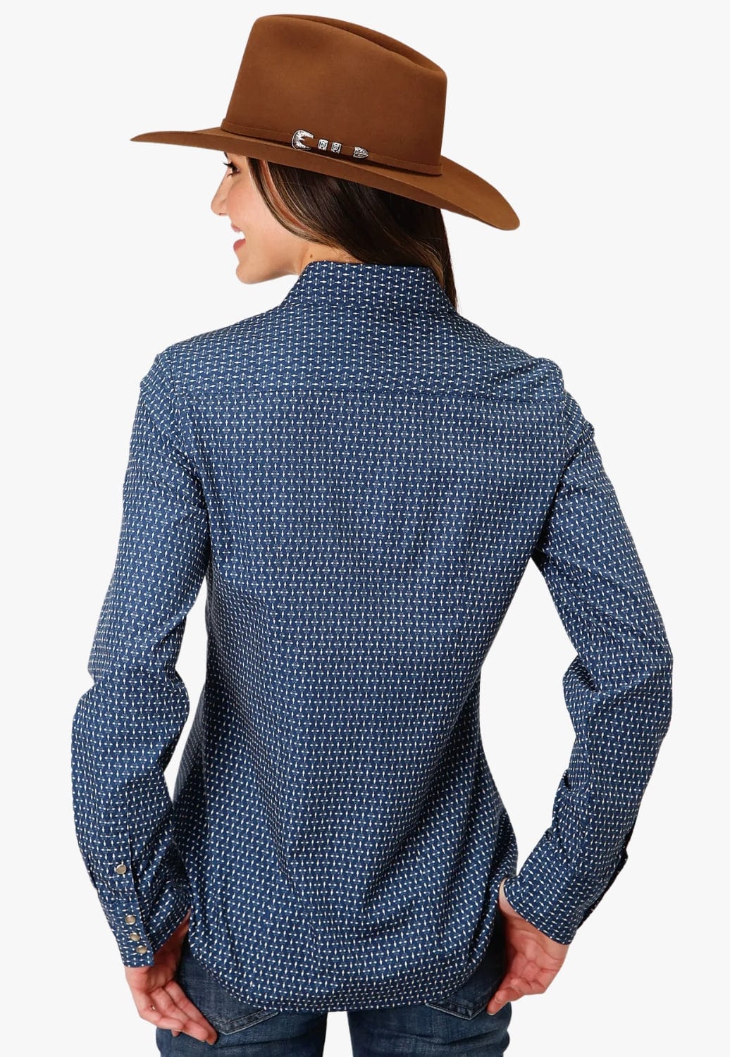 Roper CLOTHING-Womens Long Sleeve Shirts Roper Womens West Made Collection Long Sleeve Shirt