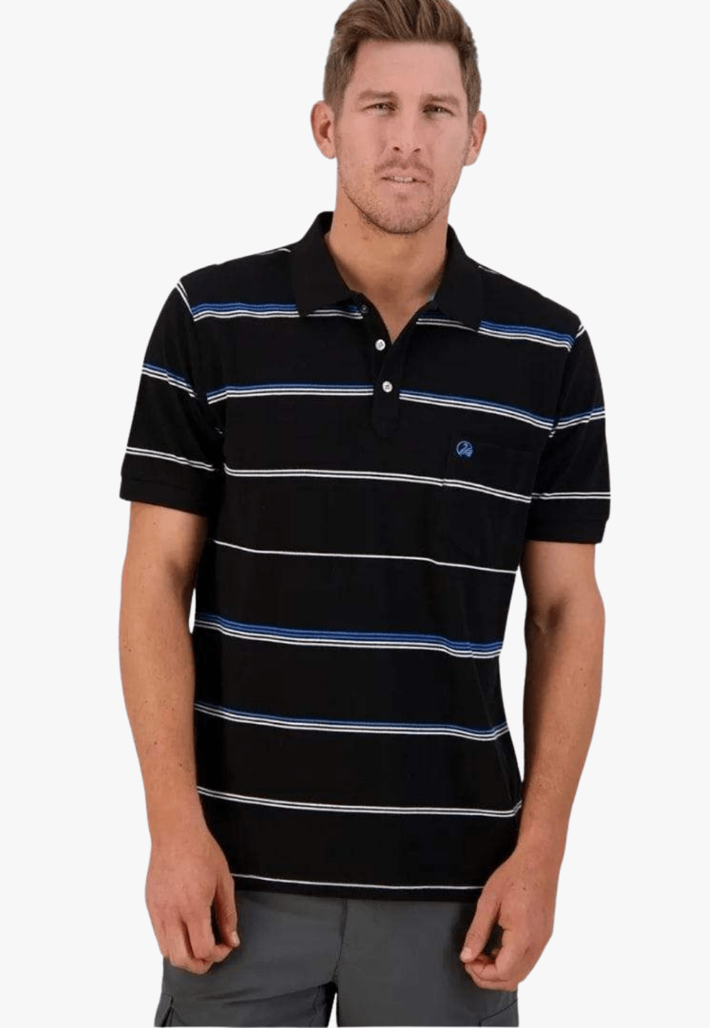 Swanndri CLOTHING-MensPolos Swanndri Mens Concord Stripe Polo