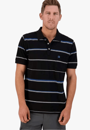 Swanndri CLOTHING-MensPolos Swanndri Mens Concord Stripe Polo