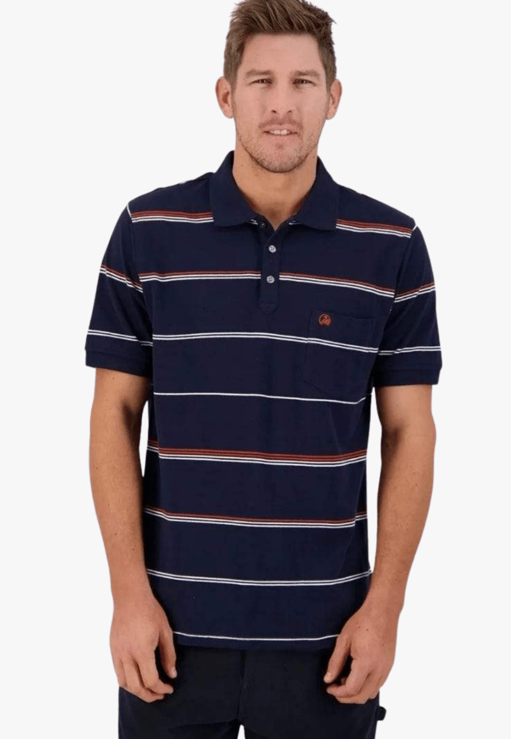 Swanndri CLOTHING-MensPolos Swanndri Mens Concord Stripe Polo