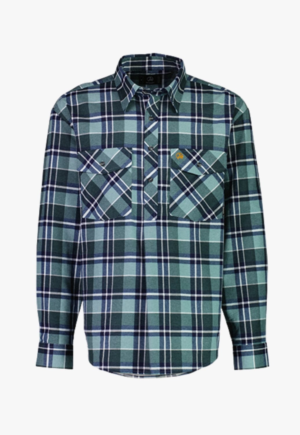 Swanndri CLOTHING-Mens Long Sleeve Shirts Swanndri Mens Egmont Closed Front Flannelette Shirt Twin Pack