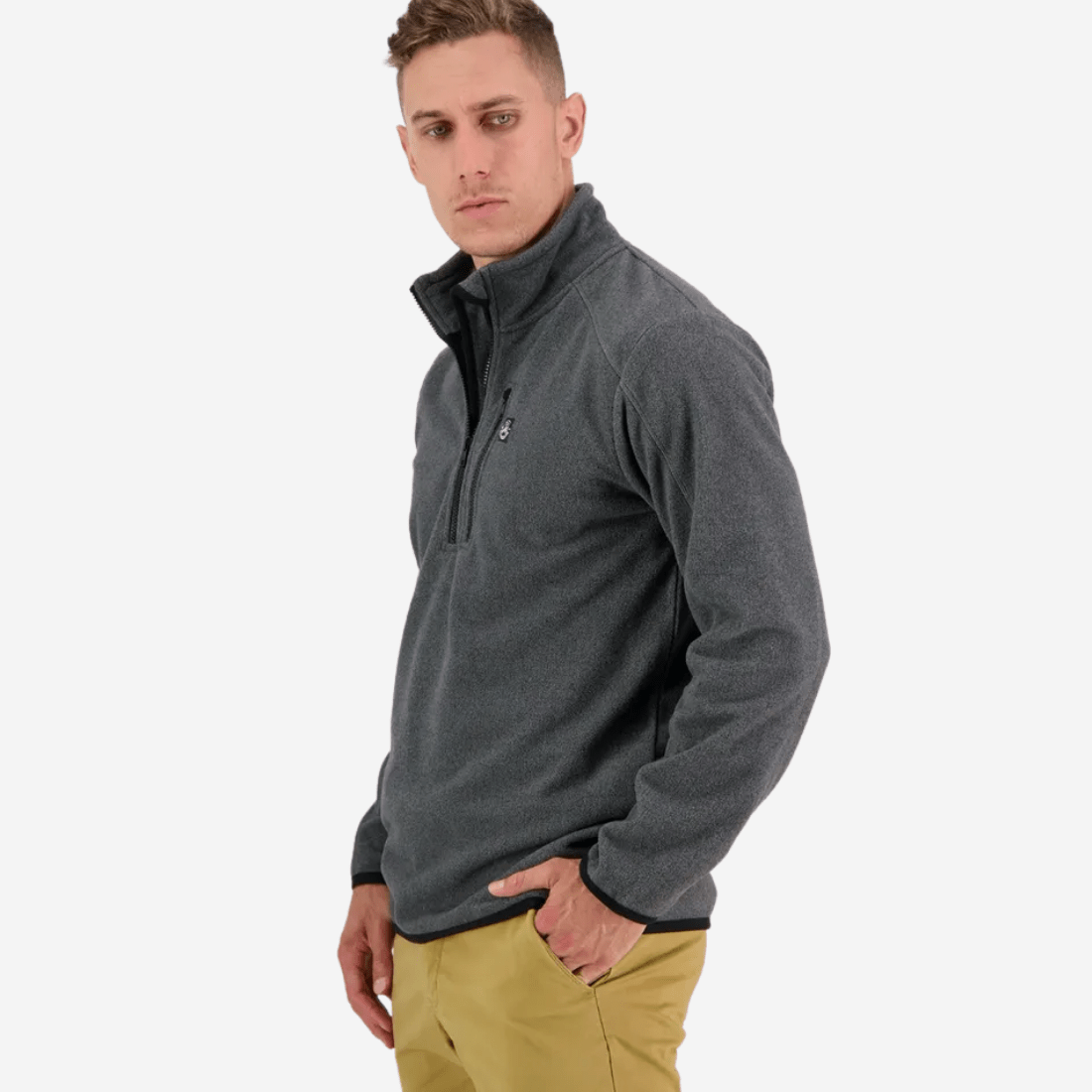 Swanndri CLOTHING-Mens Pullovers Swanndri Mens Ferrymead V2 Zip Neck Jumper