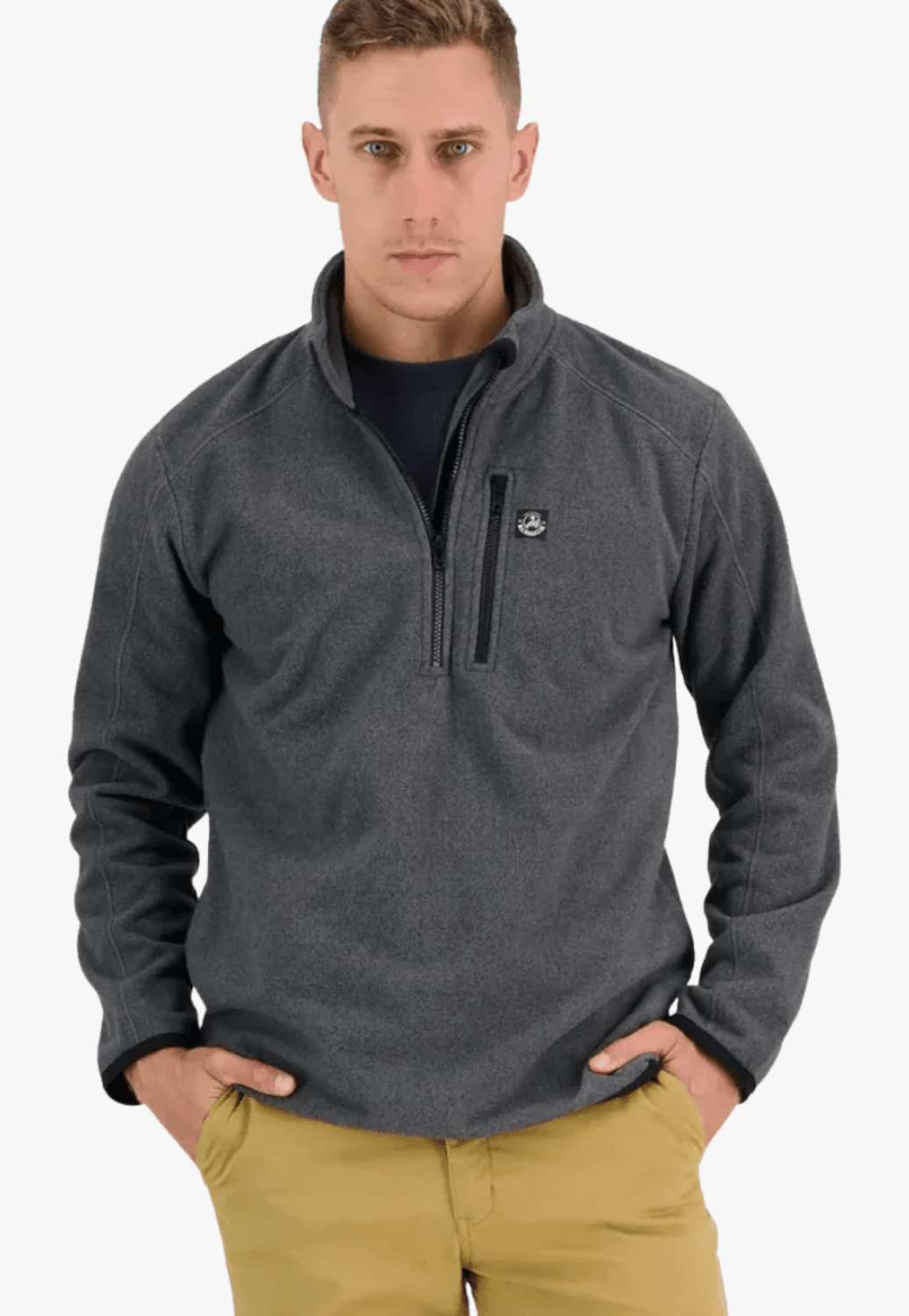 Swanndri CLOTHING-Mens Pullovers Swanndri Mens Ferrymead V2 Zip Neck Jumper