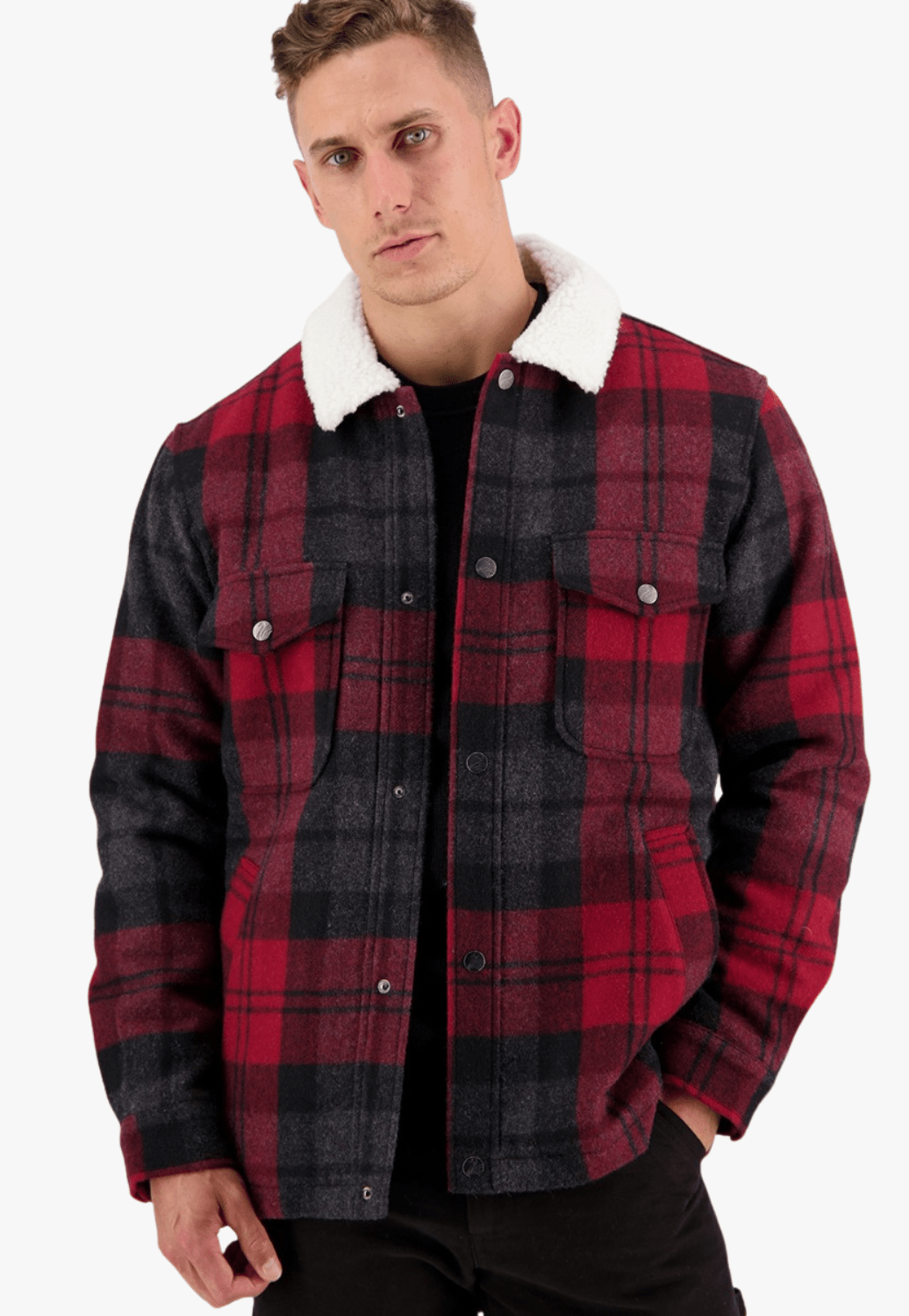 Swanndri CLOTHING-Mens Jackets Swanndri Mens Kaituna Sherpa Lined Jacket