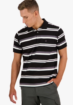 Swanndri CLOTHING-MensPolos Swanndri Mens Mantra Stripe Polo