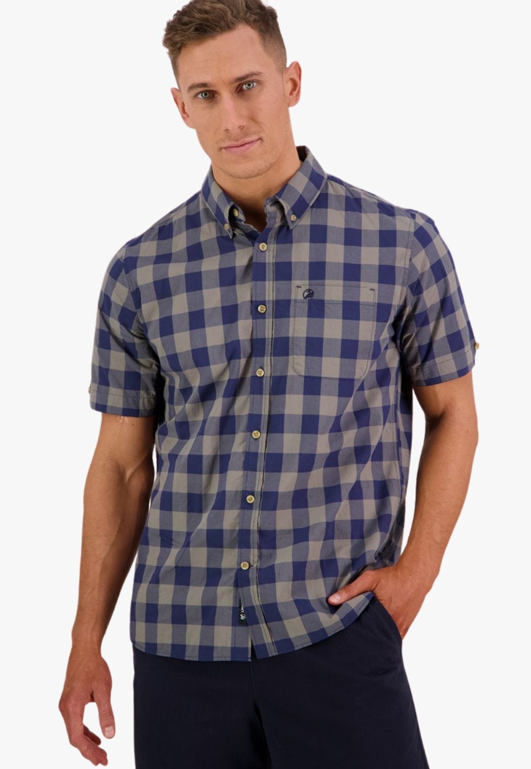 Swanndri CLOTHING-Mens Short Sleeve Shirts Swanndri Mens Rings Beach Short Sleeve Shirt