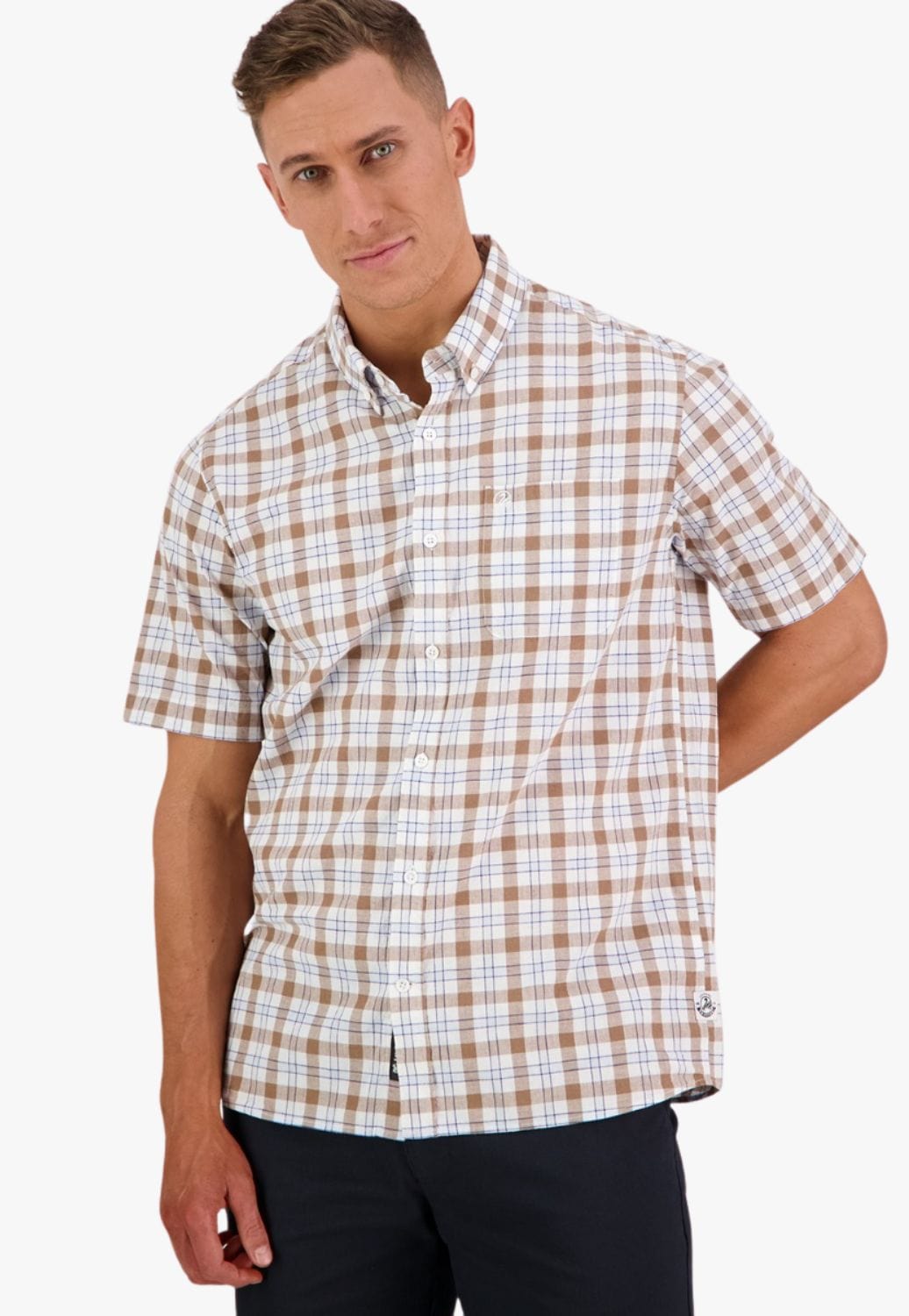 Swanndri CLOTHING-Mens Short Sleeve Shirts Swanndri Mens River Oaks Short Sleeve Shirt