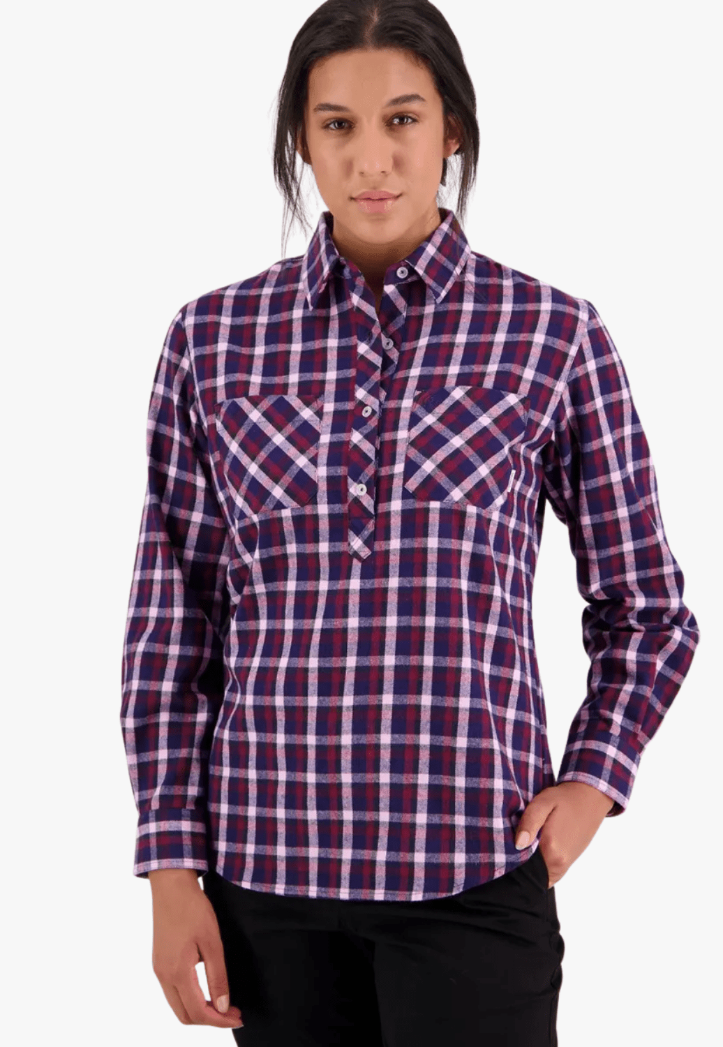 Swanndri CLOTHING-Womens Long Sleeve Shirts Swanndri Womens Barn Shirt
