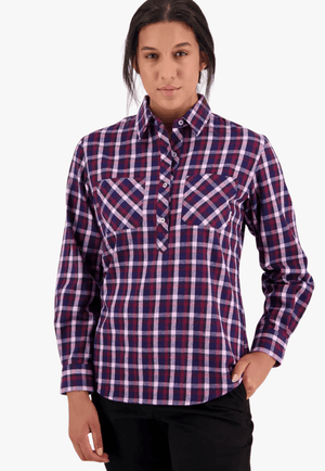 Swanndri CLOTHING-Womens Long Sleeve Shirts Swanndri Womens Barn Shirt