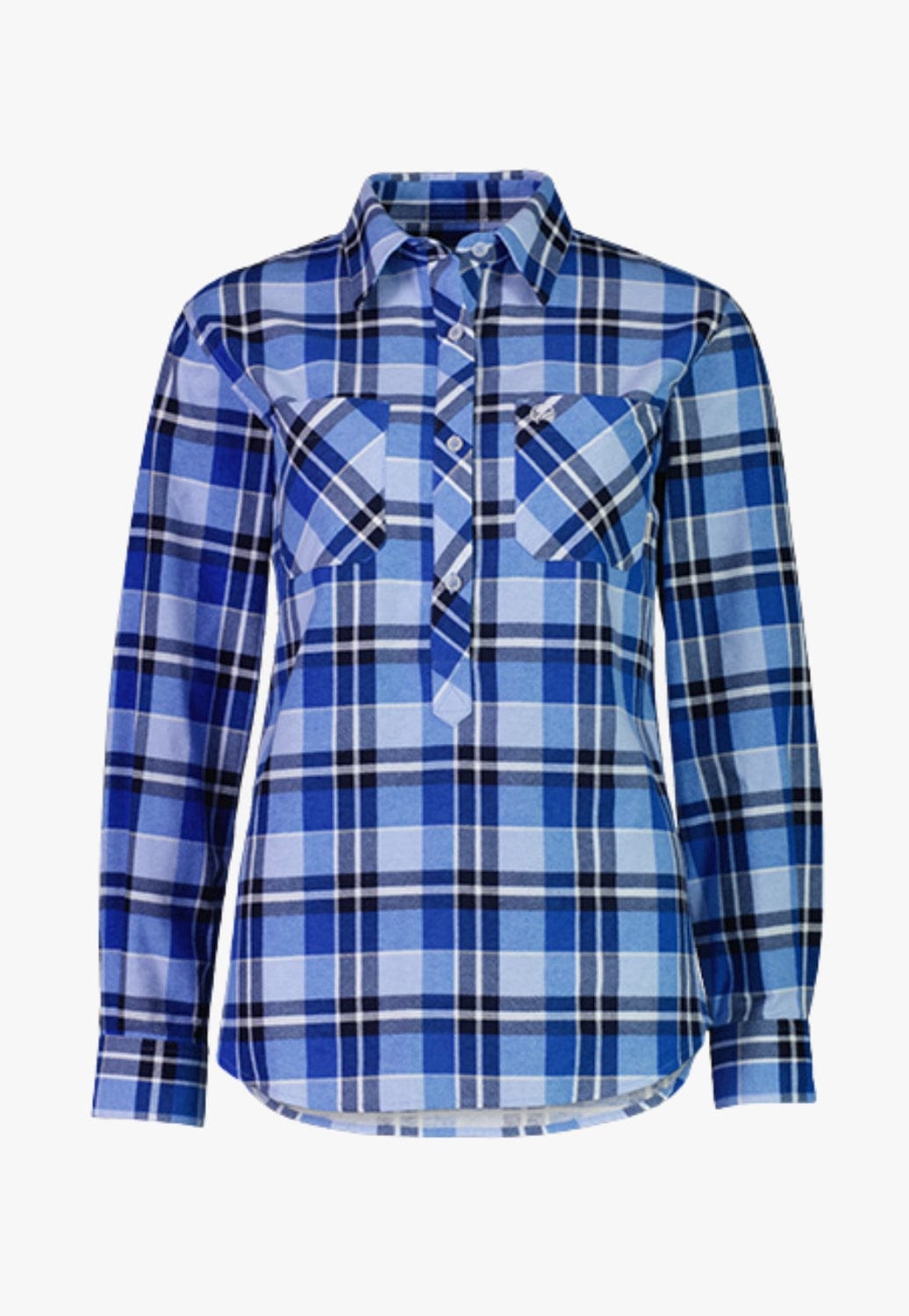 Swanndri CLOTHING-Womens Long Sleeve Shirts Swanndri Womens Egmont Closed Front Flannelette Shirt Twin Pack