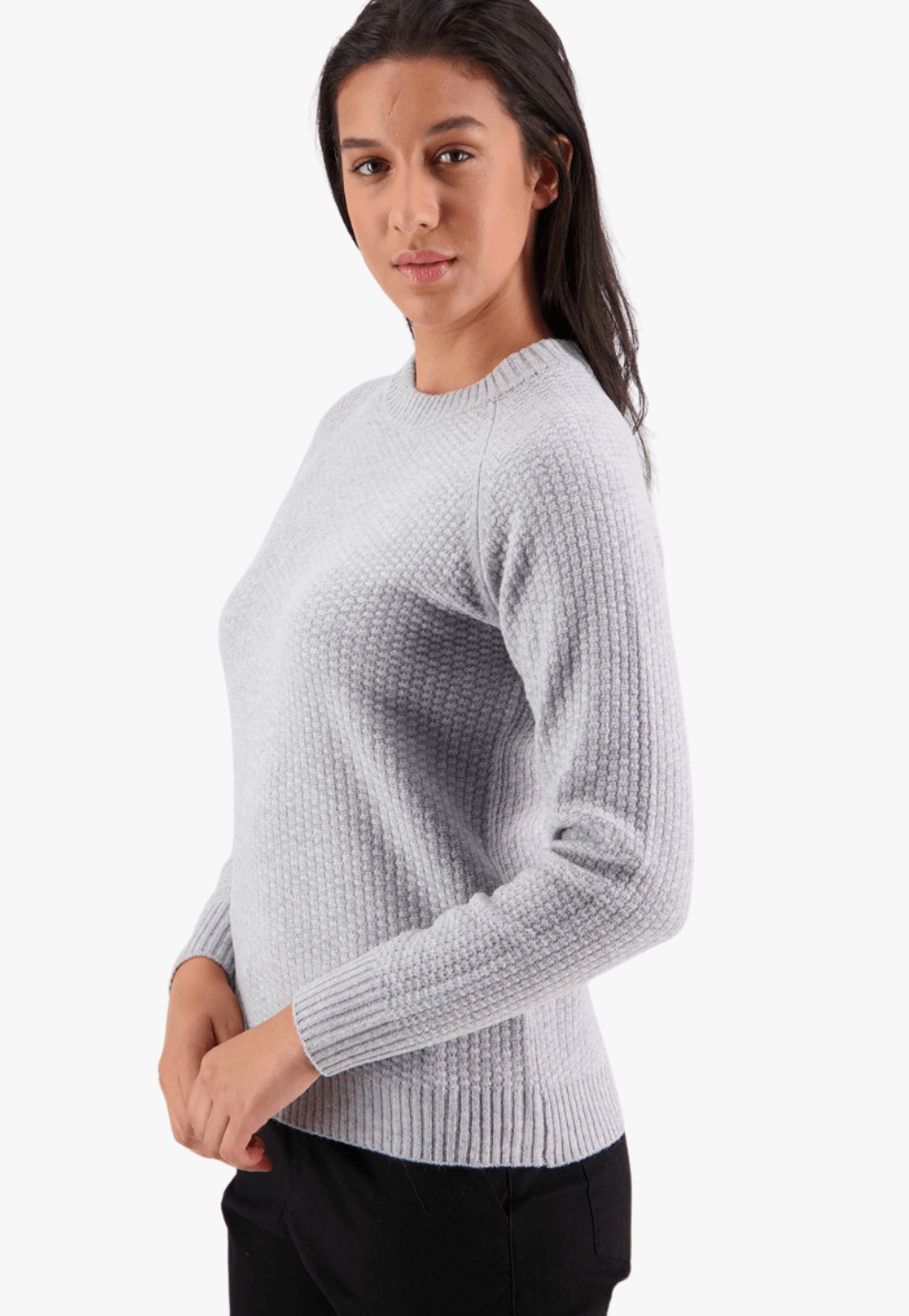 Swanndri CLOTHING-Womens Pullovers Swanndri Womens Hayes Park Waffle Knit Crew