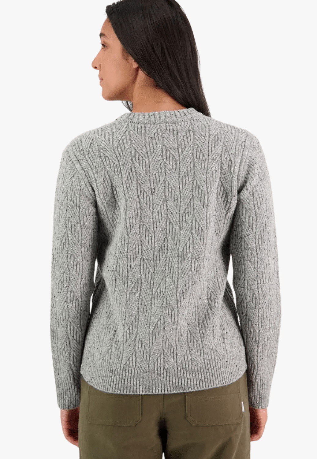 Swanndri CLOTHING-Womens Pullovers Swanndri Womens Kennedy point Cable Knit Crew