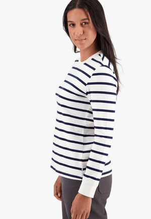 Swanndri CLOTHING-Womens Long Sleeve Shirts Swanndri Womens Papamoa Long Sleeve Stripe Shirt