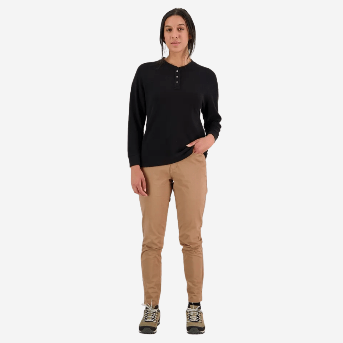 Swanndri CLOTHING-Womens Pullovers Swanndri Womens Parkvale Long Sleeve Henley